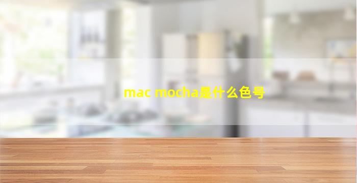 mac mocha是什么色号